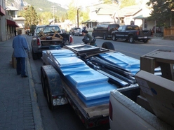 May 17, Dylan's trailer with the whole greenhouse kit