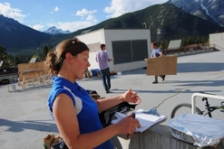 Magda keeping folks organized with waivers.